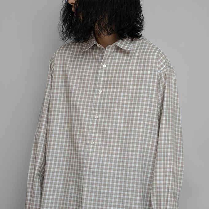 A.PRESSE / Pullover Granpa Shirts (Brown) | twelve