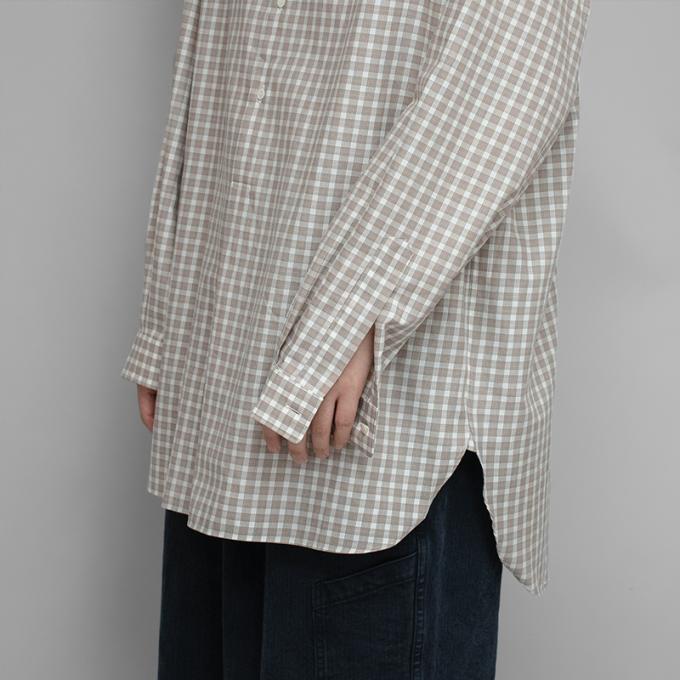 A.PRESSE / Pullover Granpa Shirts (Brown) | twelve