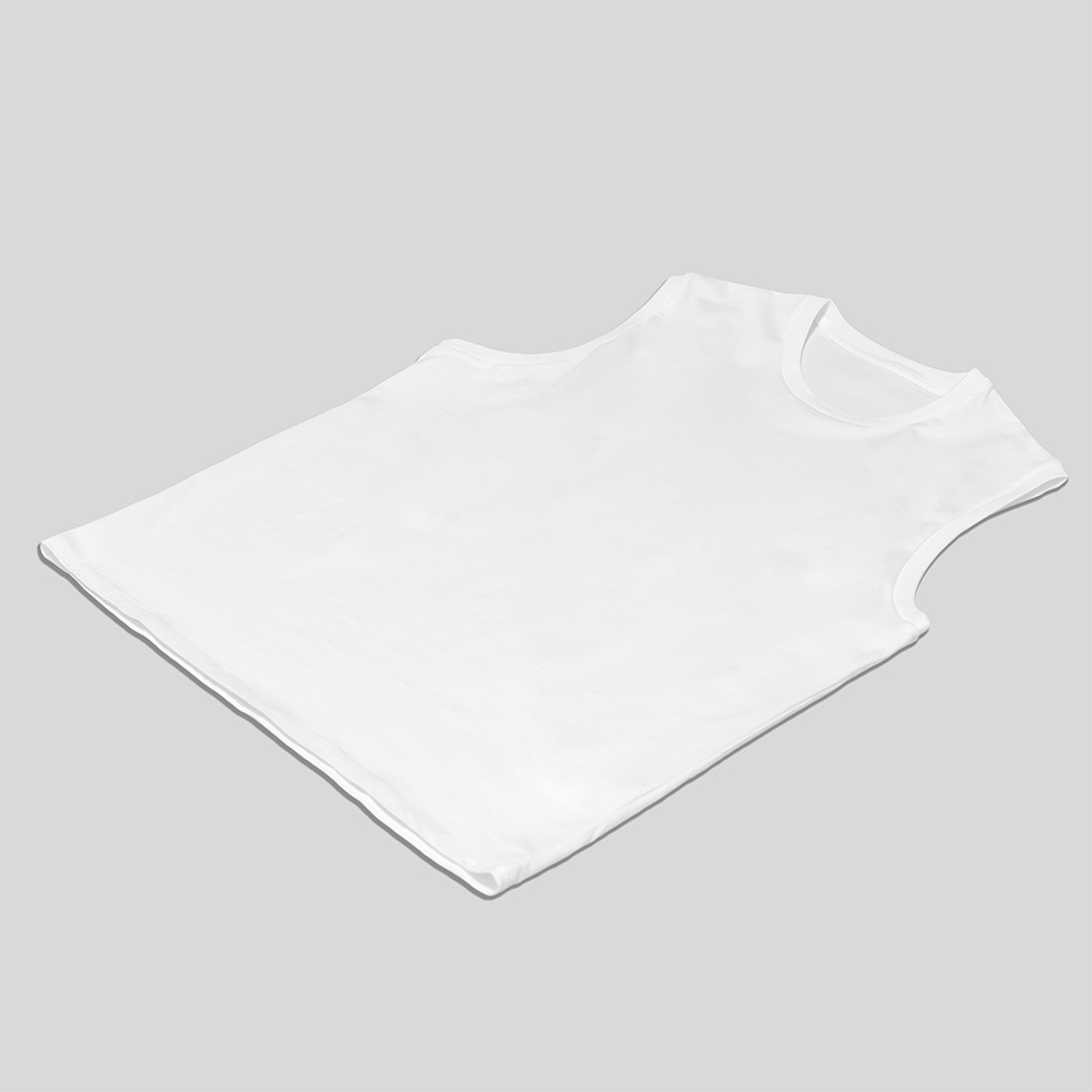 The Terrusse / Organic Cotton No Sleeve T-Shirt (White)