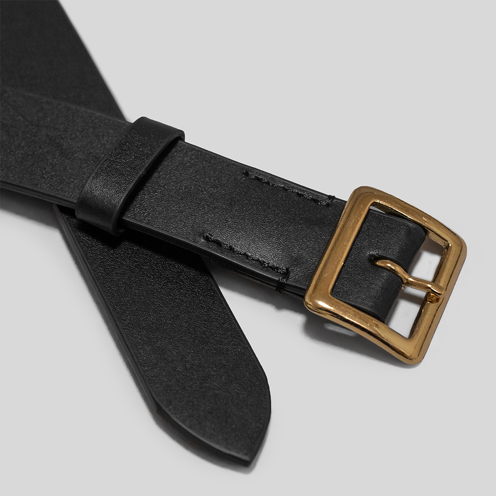 AURALEE / Square Buckle Belt (Black) | twelve