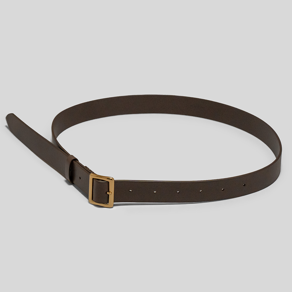 AURALEE SQUARE BUCKLE BELT ブラウン AURALEE / Square Buckle Belt (Brown) | twelve