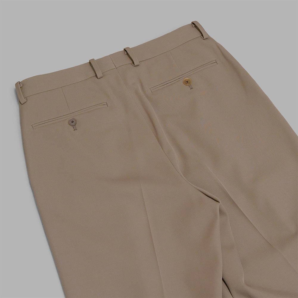 AURALEE / Light Wool Max Gabardine Two-Tuck Slacks (Mocha Beige
