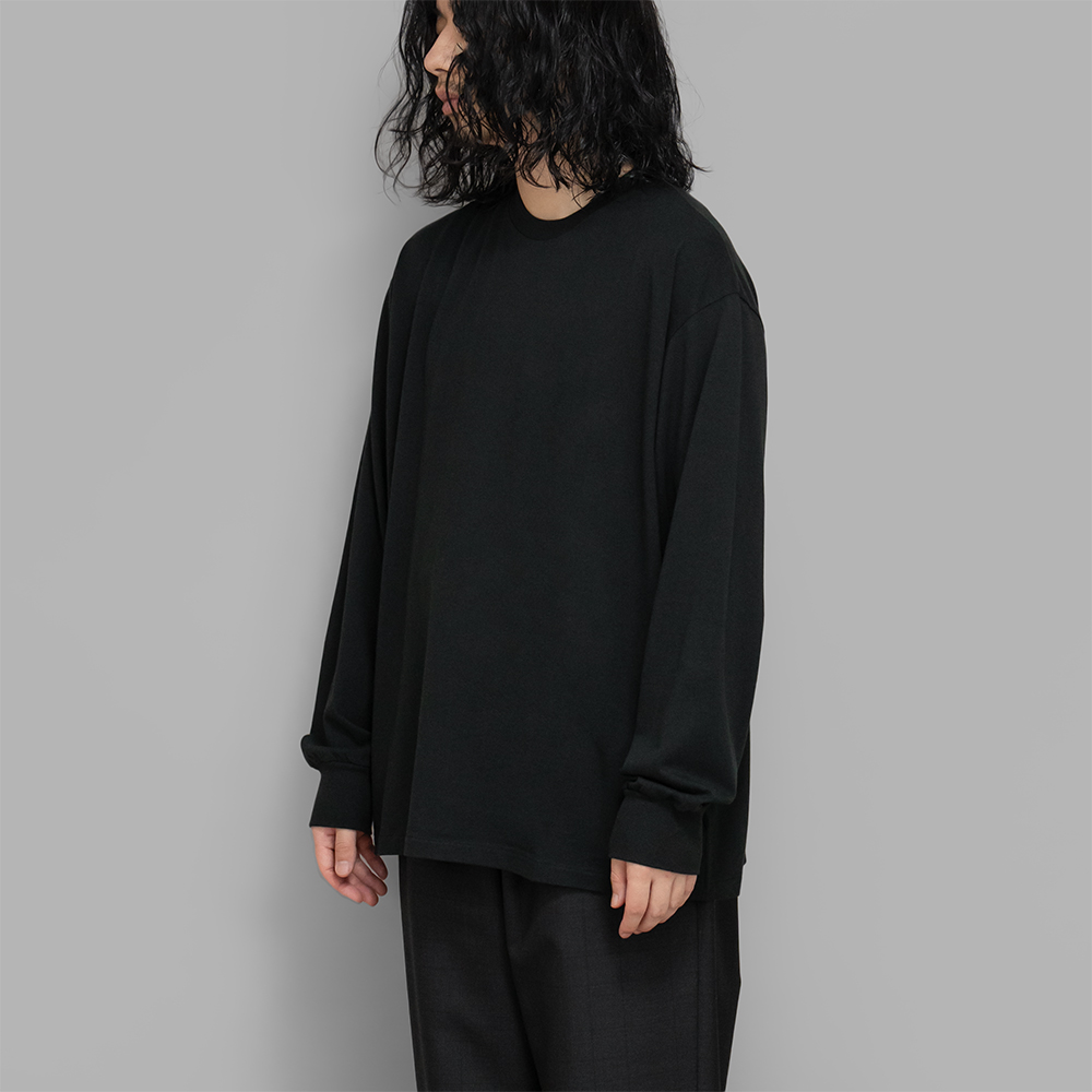 A.PRESSE / Cashmere Blend L/S T-Shirt (Black)
