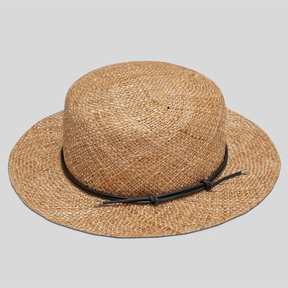 Sara Finchley / Boater hat (Leather×Silver)