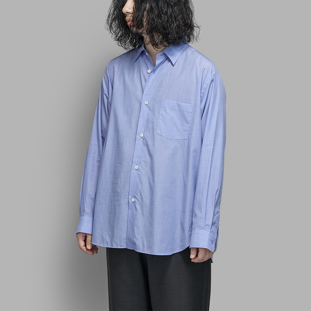 ssstein / Smooth Cotton Oversized Regular Collar Shirt