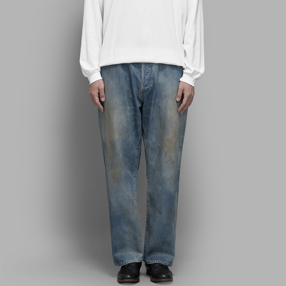 A.PRESSE ダメージ加工 デニムパンツ No.37 W32 A.PRESSE / No.37 Washed Wide Denim Pants | twelve