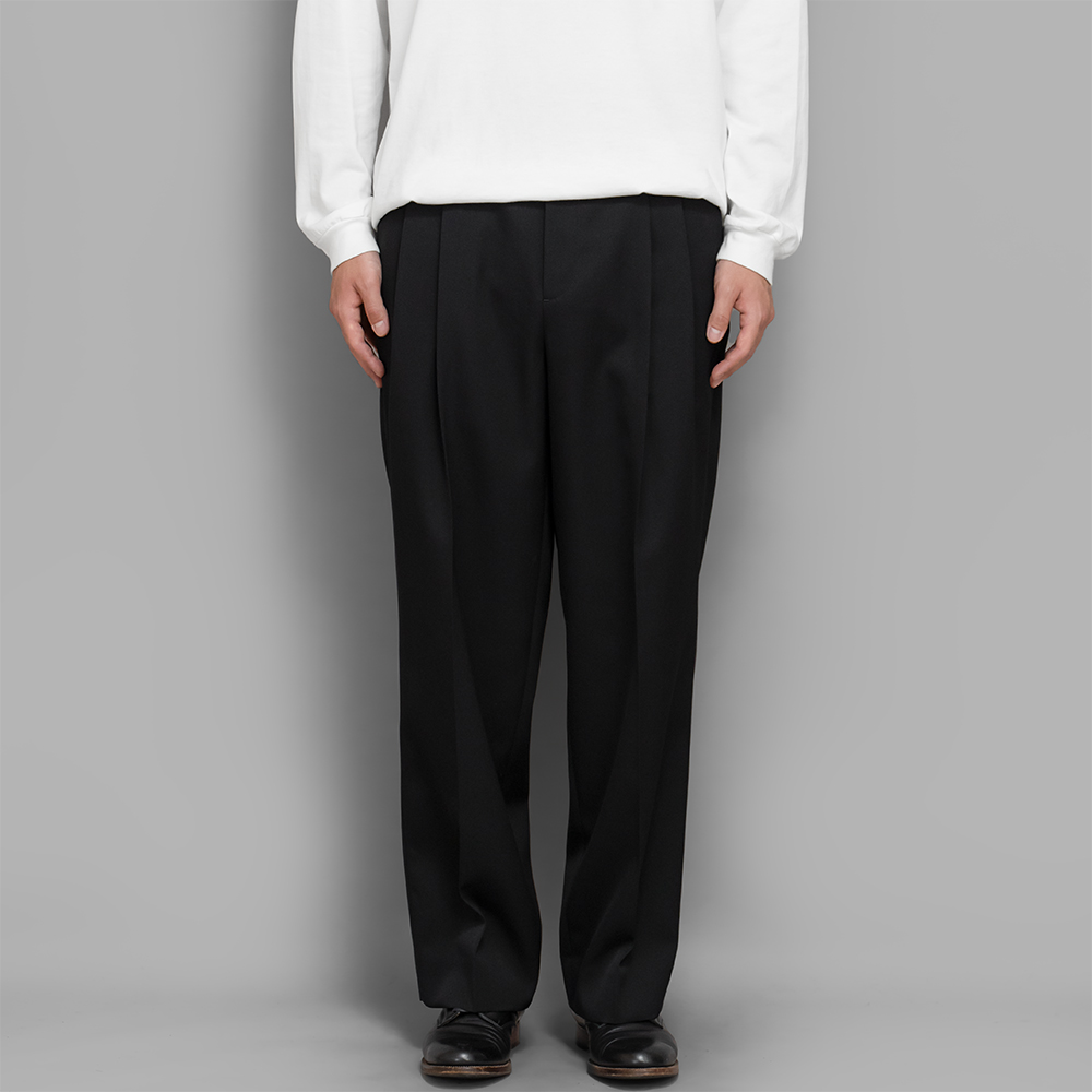ssstein / Two Tuck Easy Trousers (Black)