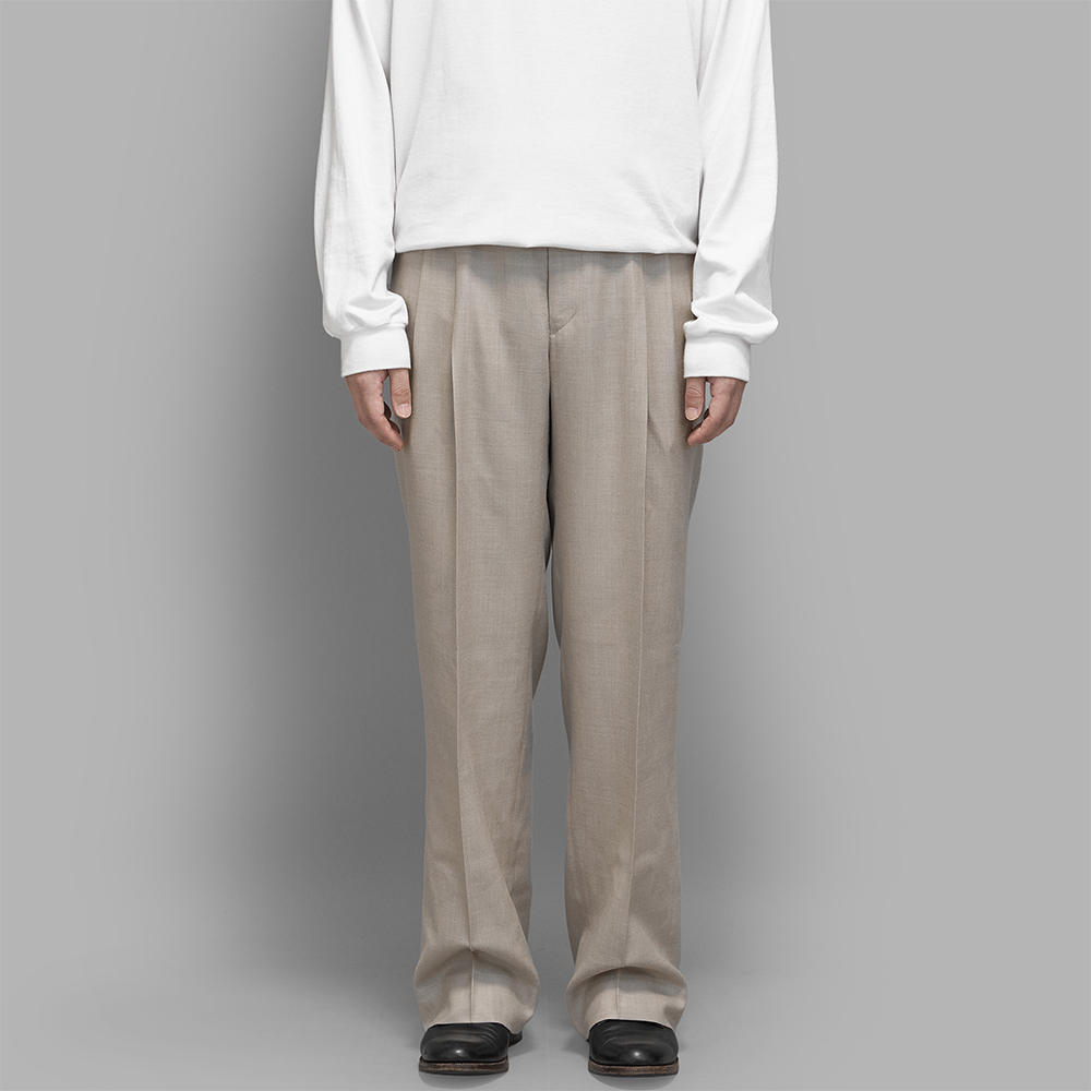AURALEE / Super Light Wool Two-Tuck Slacks (Top Beige)