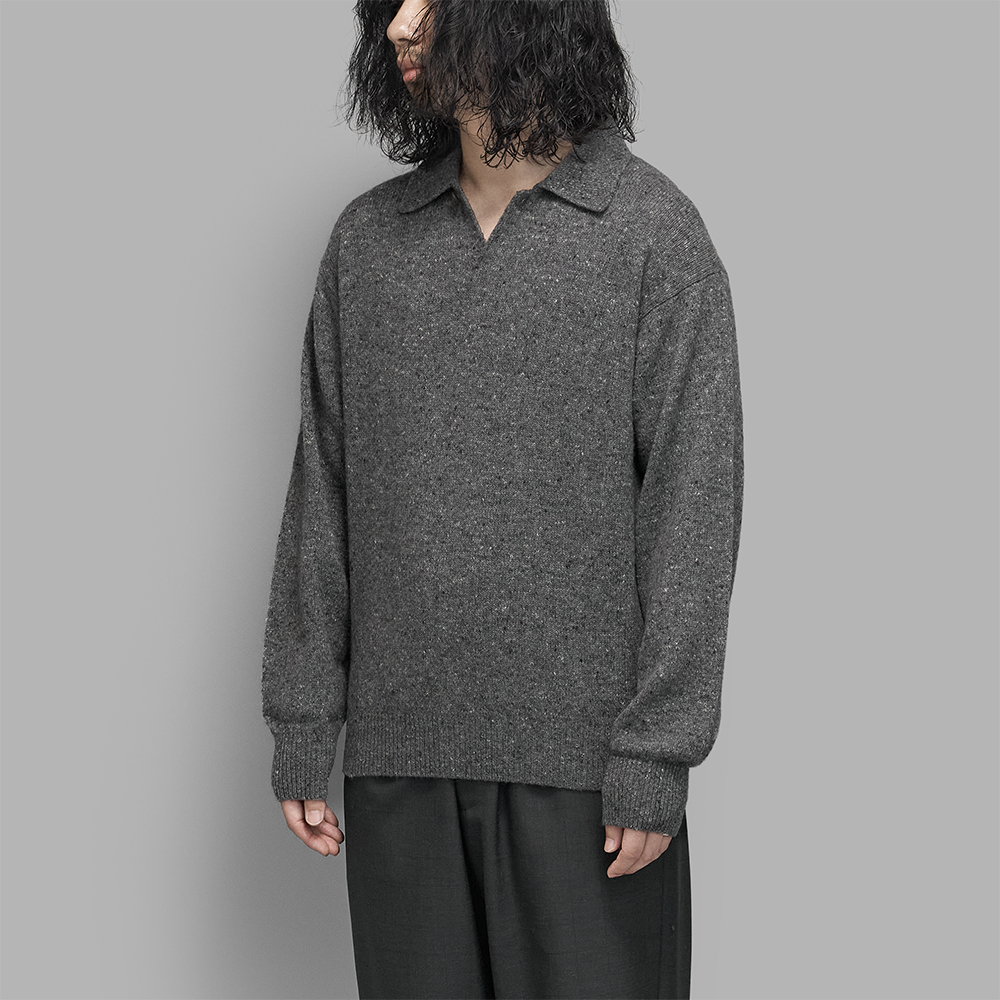 AURALEE / Cashmere Nep Knit Polo