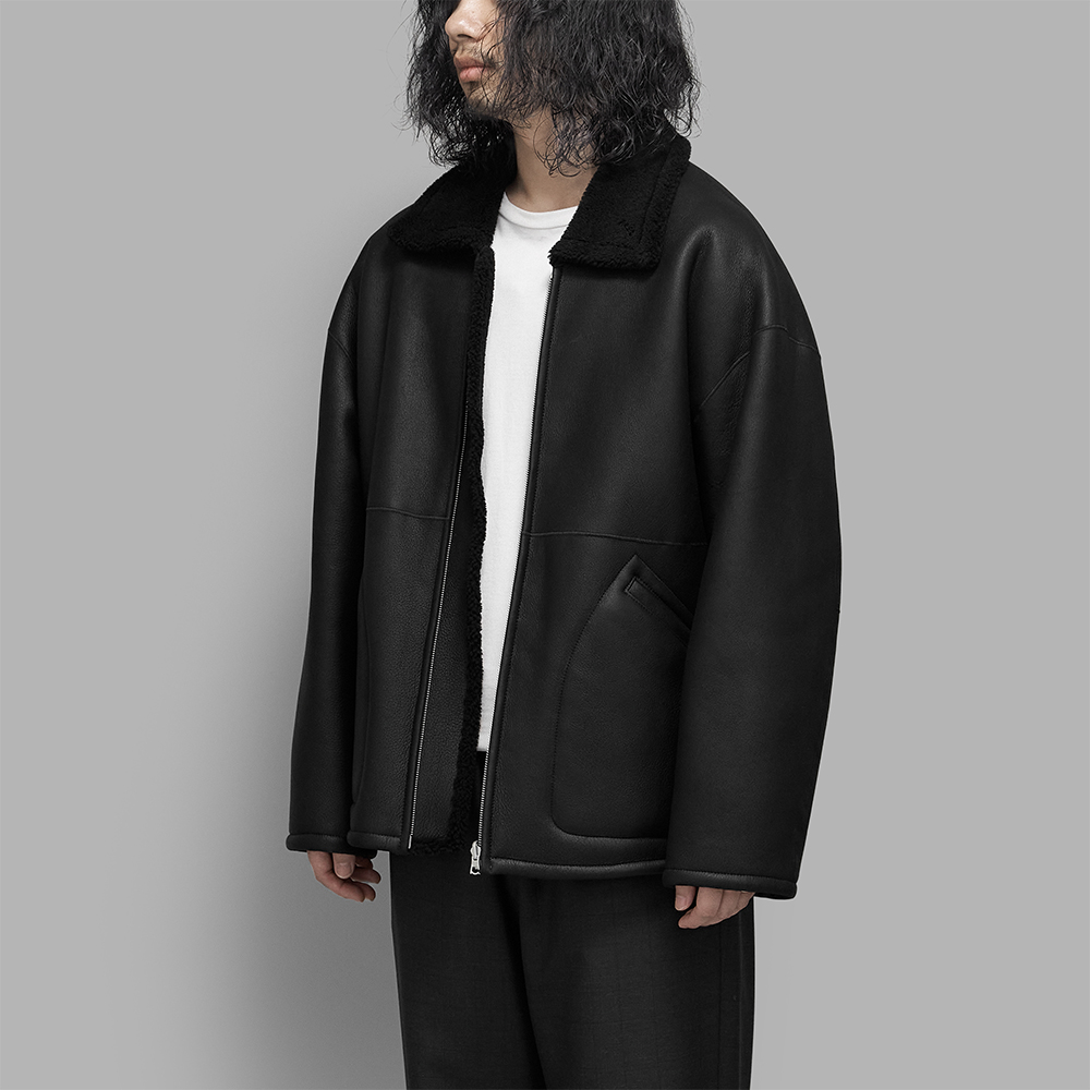 AURALEE / Merino Mouton Zip Blouson