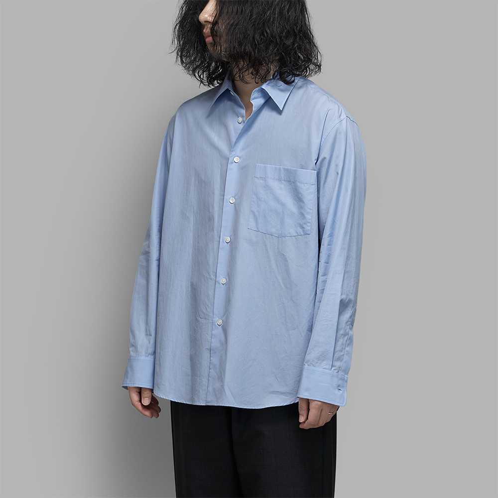 AURALEE / Finx Light Weather Chambray Shirt (Sax Blue Chambray)