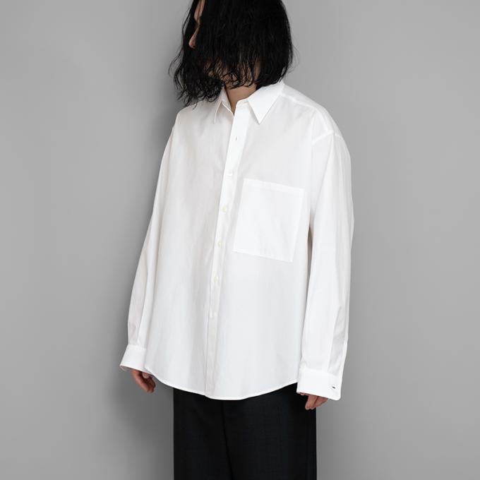 AURALEE / Washed Finx Twill Big Shirt (White)