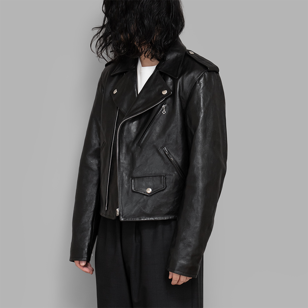 AURALEE / Lamb Leather Riders Jacket