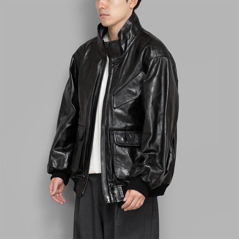 AURALEE オーラリー LAMB LEATHER ZIP BLOUSON 2 AURALEE / Lamb Leather Zip Blouson | twelve