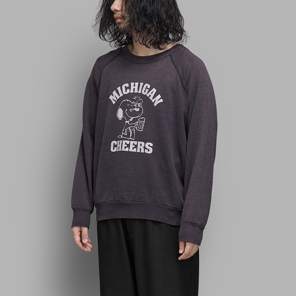 USED / Peanuts Print Crew Neck Sweat