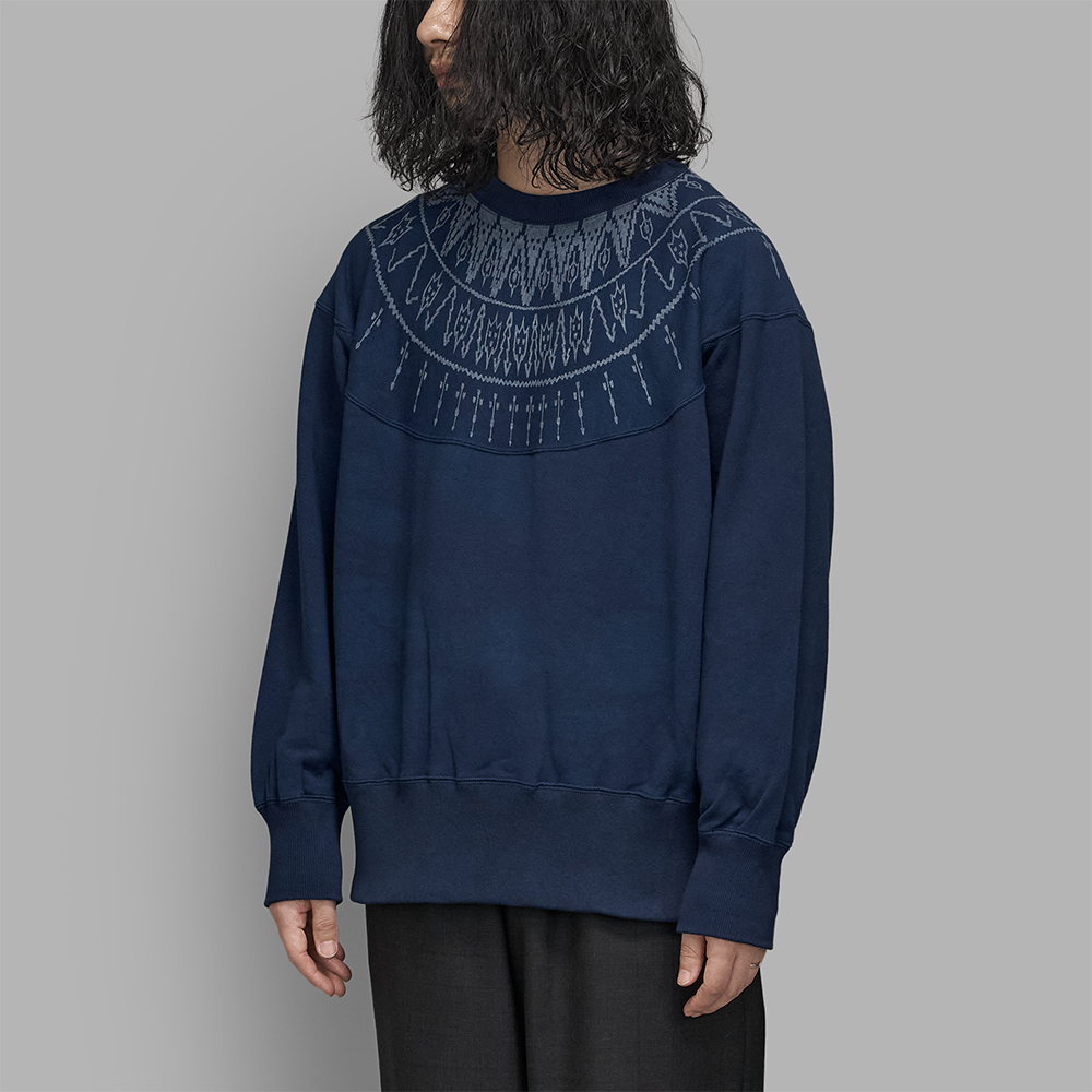T.T / Nordic Pattern Sweatshirt (Indigo)