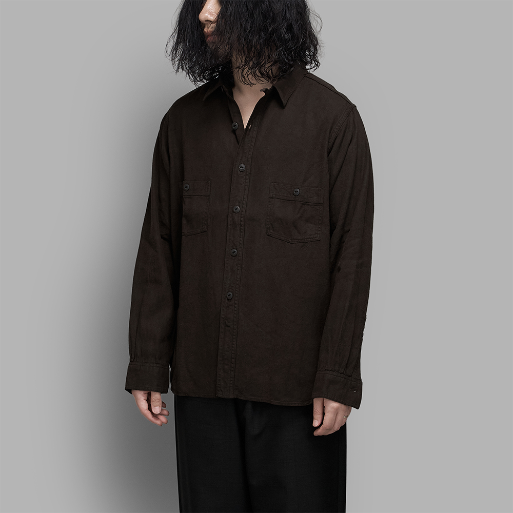 T.T / Work Shirt (Mud Dyed Brown)