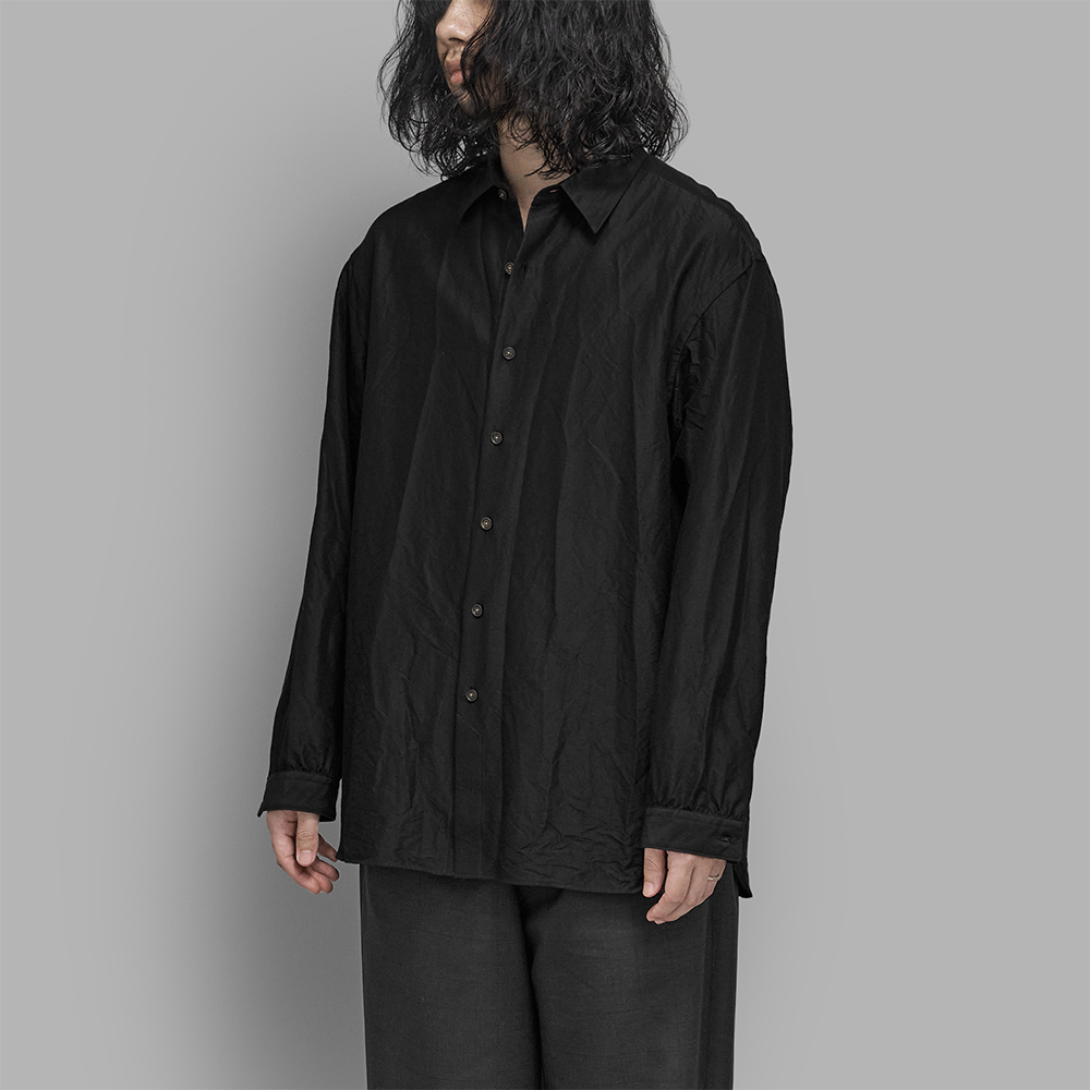 calmlence / Regular Collar Shirt (D.Brown)