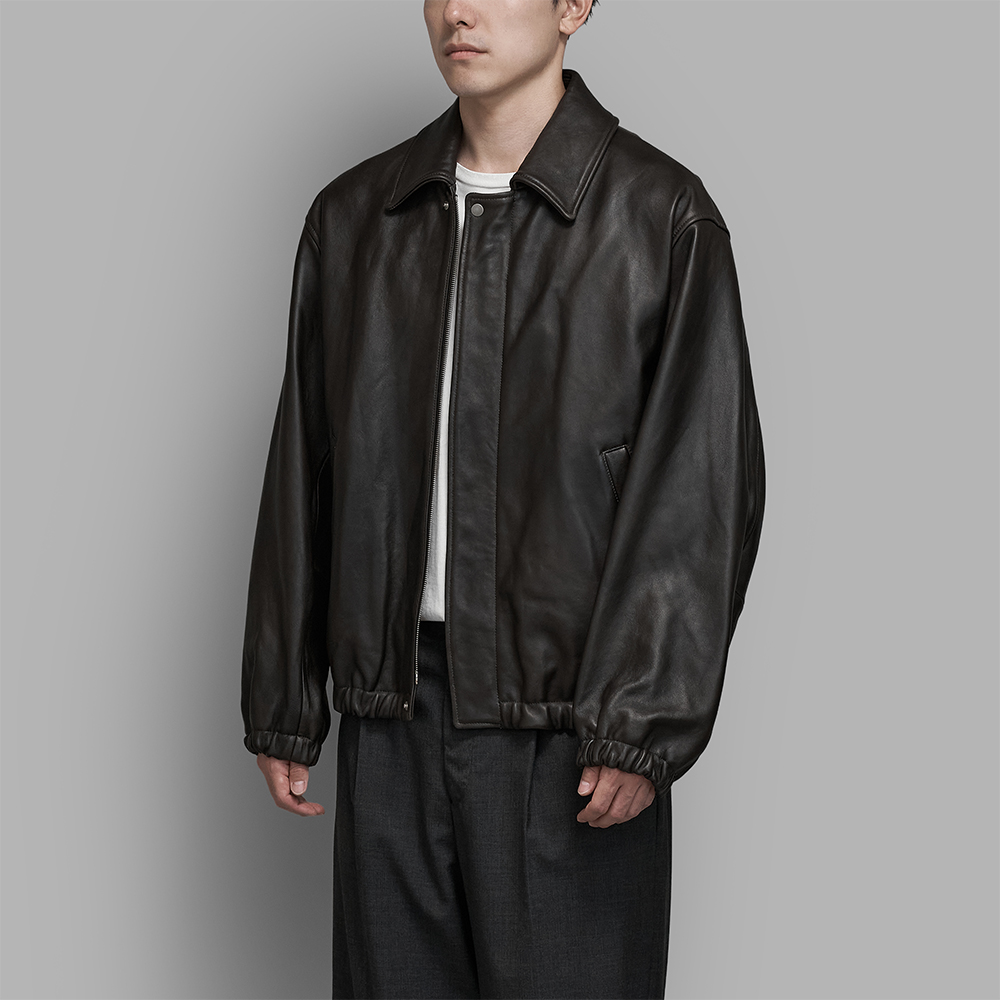 ssstein / Sheep Leather Zip Short Jacket (Vintage Black)