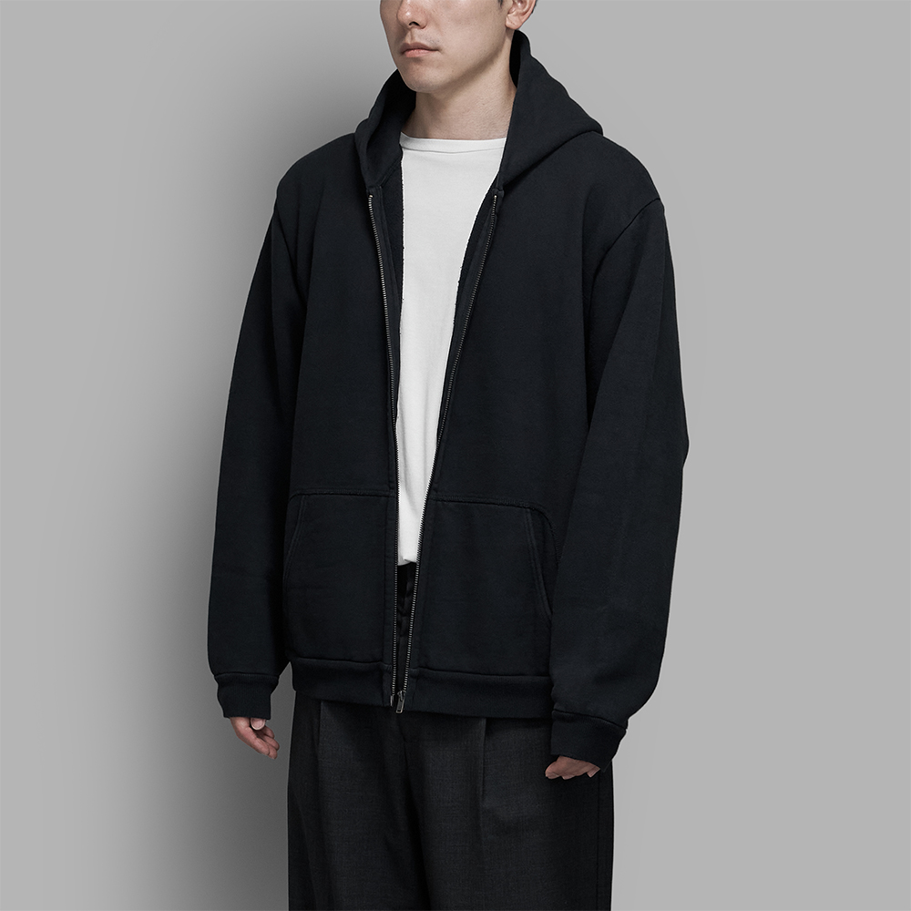 A.PRESSE / Vintage Zip Sweat Hoodie (Black)