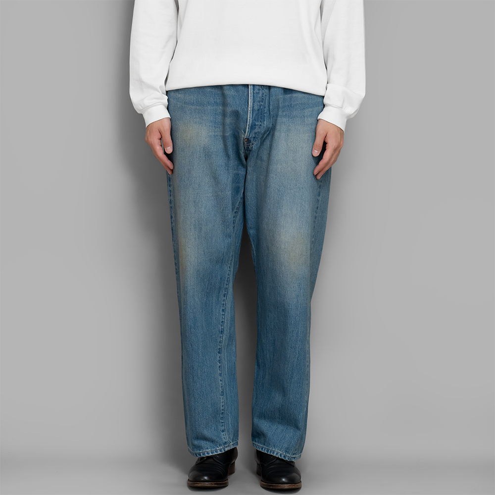 A.PRESSE / No.22 Washed Wide Denim Pants (Indigo)