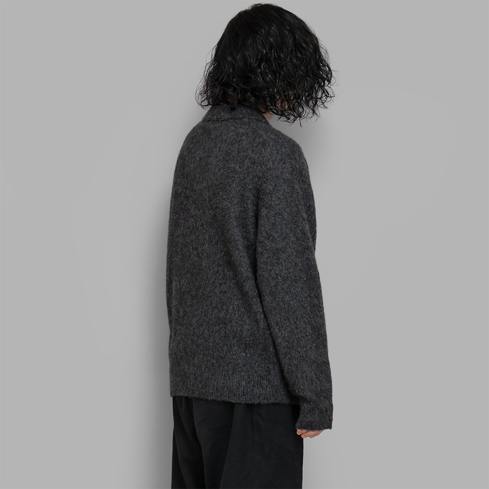 Cashmere Middle Gauge PoloCollar Sweater