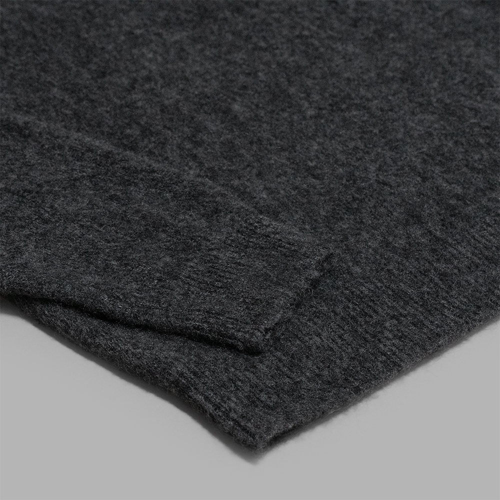 Cashmere Middle Gauge PoloCollar Sweater