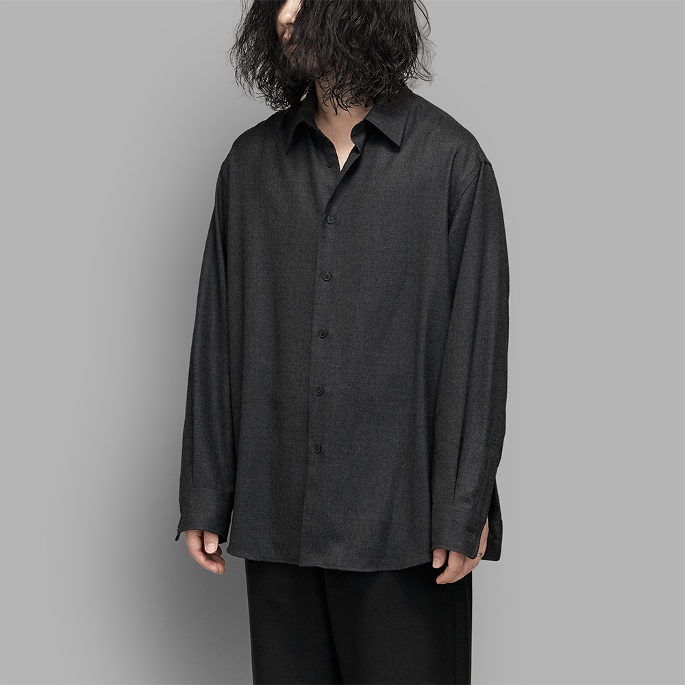 AURALEE / Super Light Wool Shirt (Top Charcoal)
