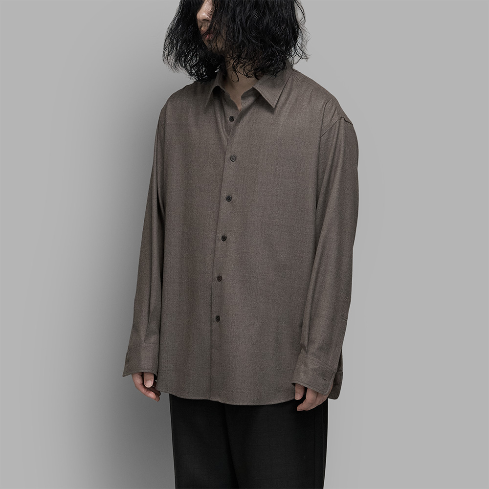 AURALEE / Super Light Wool Shirt (Top Brown)