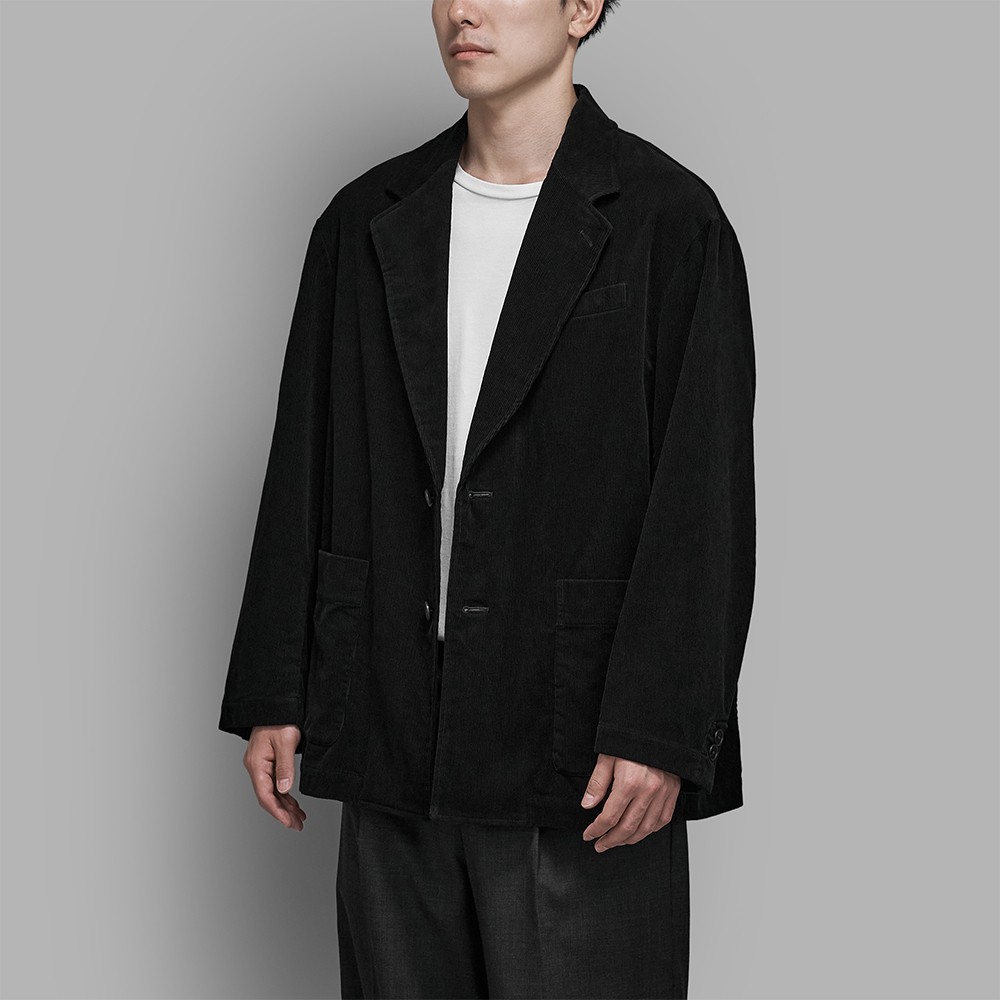 ssstein / Vintage Corduroy Single Breasted Jacket (Black)