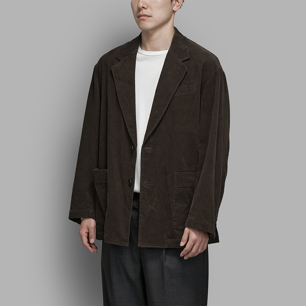 ssstein / Vintage Corduroy Single Breasted Jacket (Brown)