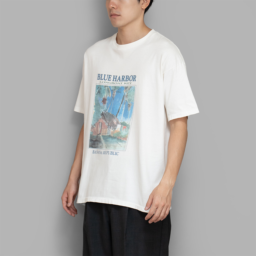 USED / Banana Republic Print Tee “Blue Harbor”