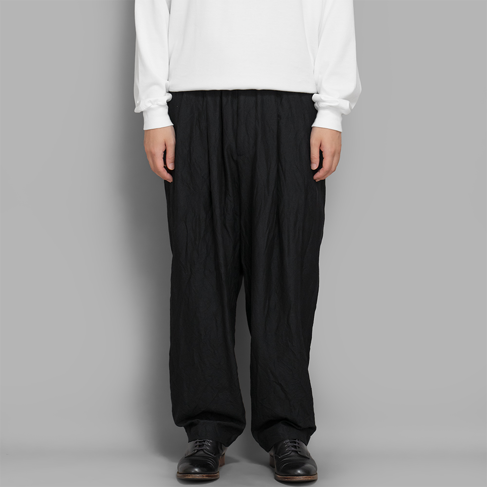 calmlence / Double Pleated Easy Tapered (Black)