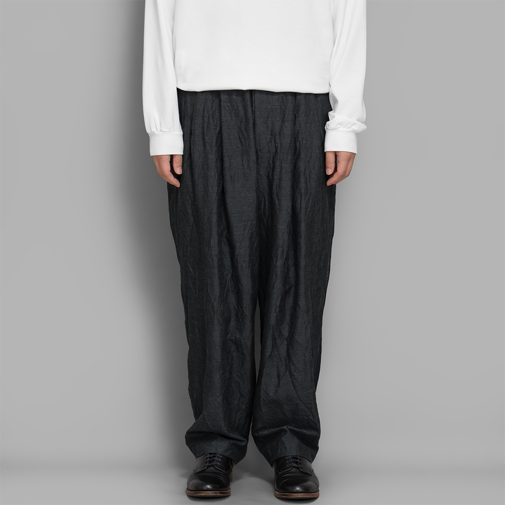 calmlence / Double Pleated Easy Tapered (Gray)