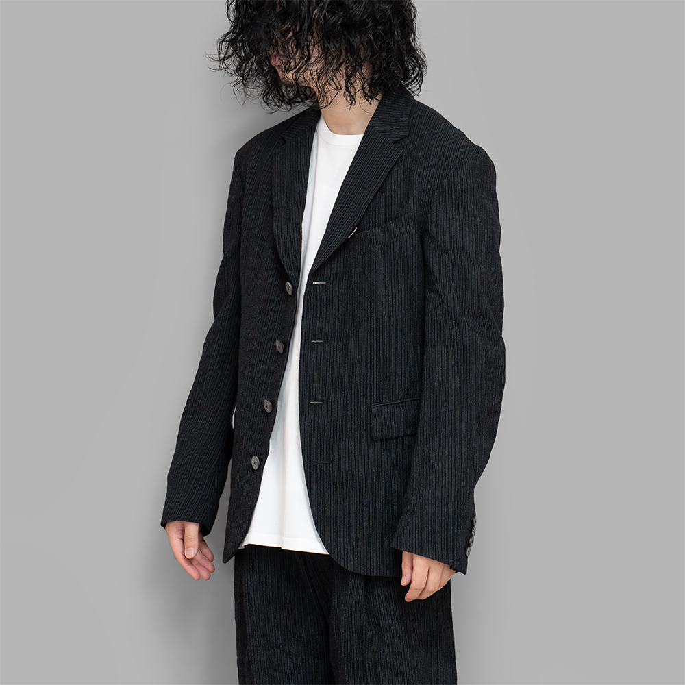 calmlence / Notched Lapel Sack Coat (Black Stripe)