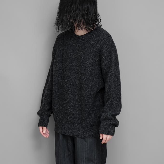 MITTAN / アルパカウールセーター (黒杢) | twelve