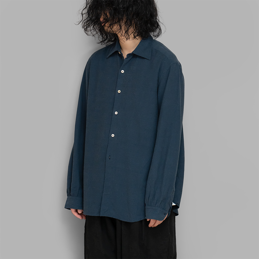 Aquellos Ojos Verdes / Windsor Wide Collar Shirt (Iron Blue)