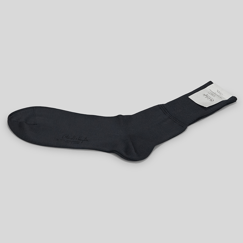 Olde H & Daughter / Cotton Anklet Socks (Ink Black）