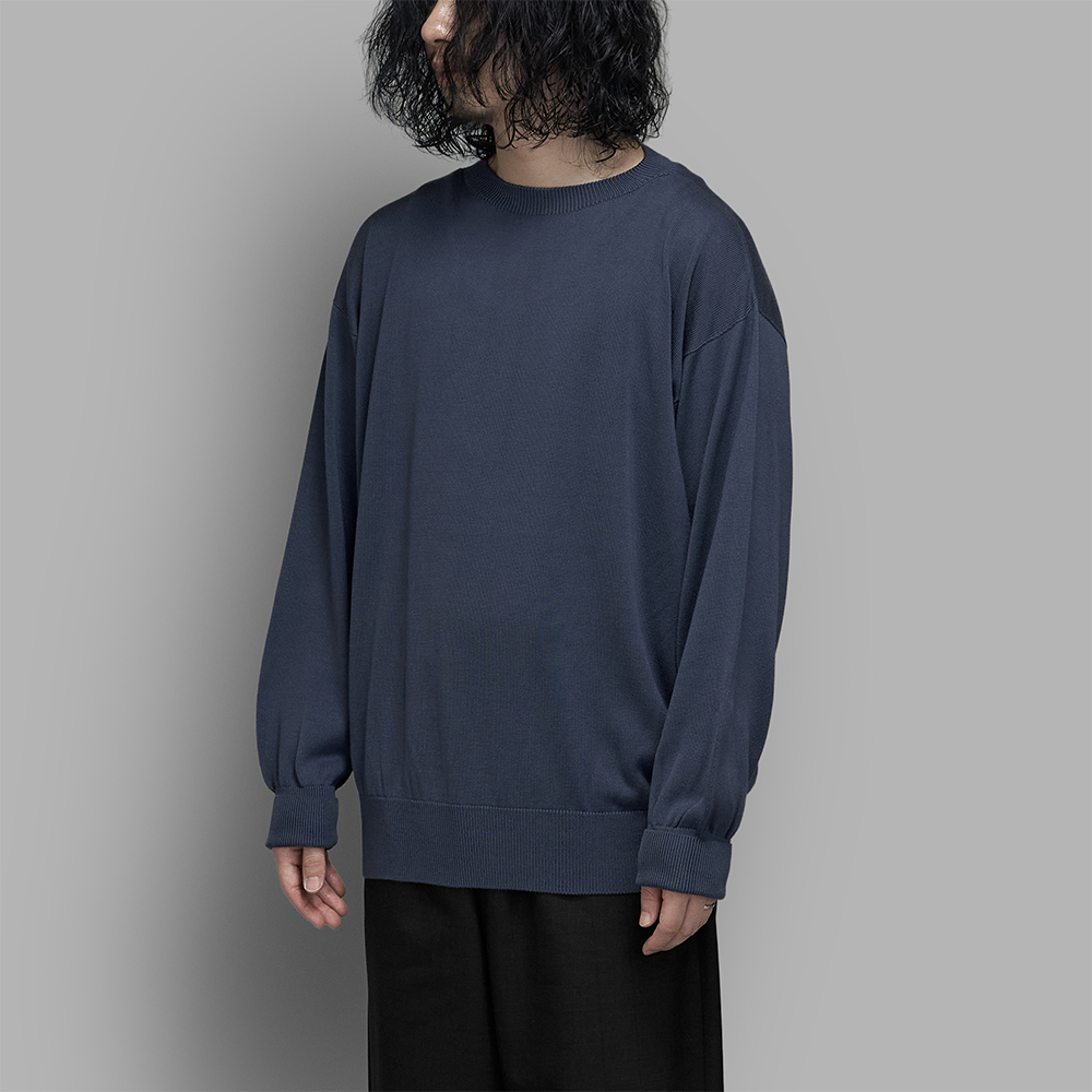 Olde H & Daughter / Silk Plain Stitch Crew L/S (Candied Violets)