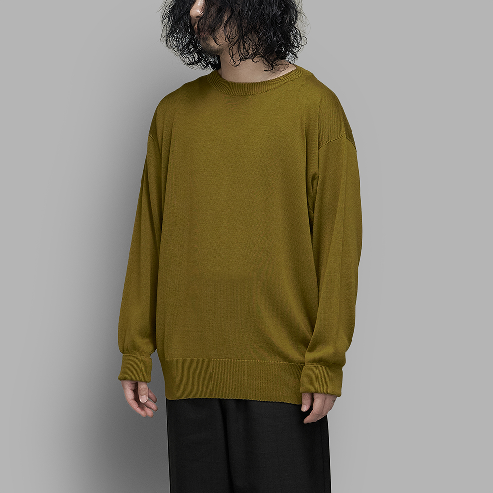Olde H & Daughter / Silk Plain Stitch Crew L/S (Coriander)