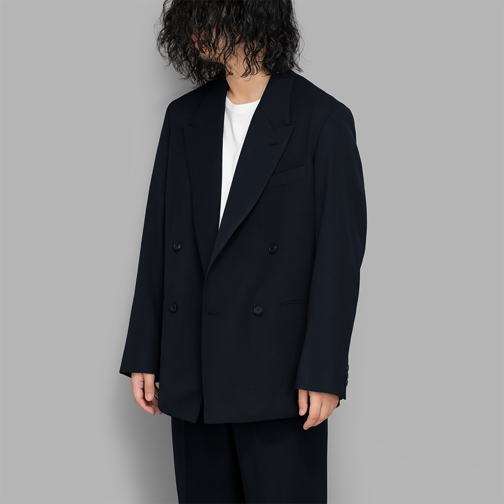 A.PRESSE / Wool Double Breasted Jacket (Navy)