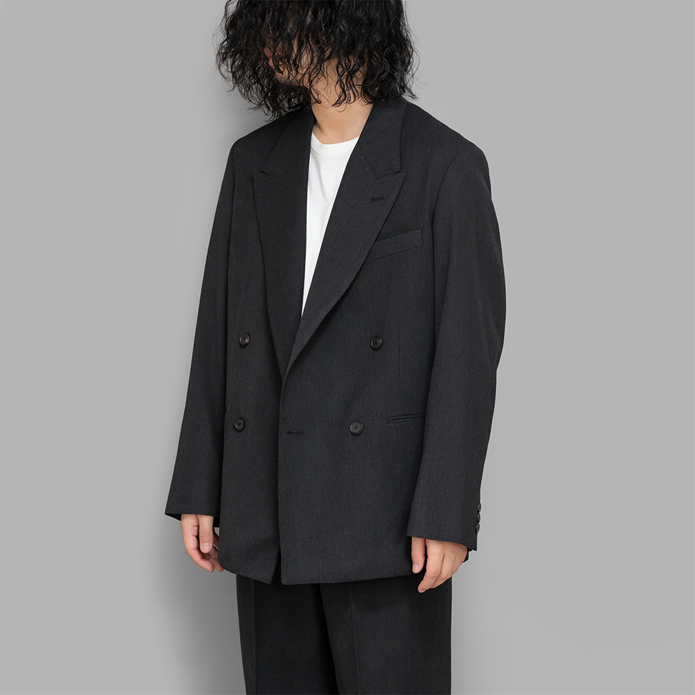 A.PRESSE / Wool Double Breasted Jacket (Charcoal)