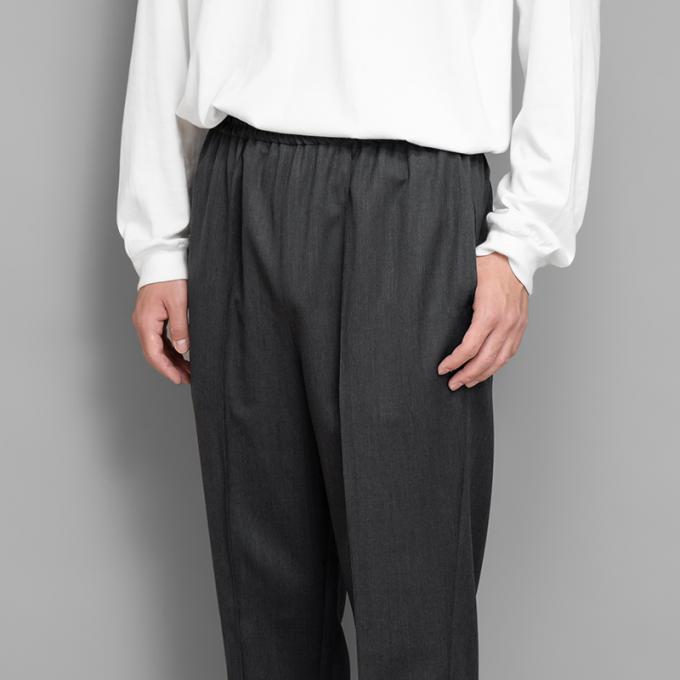 POSTELEGANT / Wool Twill Easy Trousers (Heather Grey) | twelve