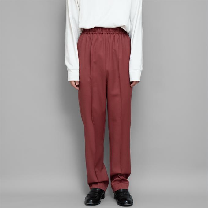 【SALE】POSTELEGANT / Wool Easy Trousers (Greyish Red)