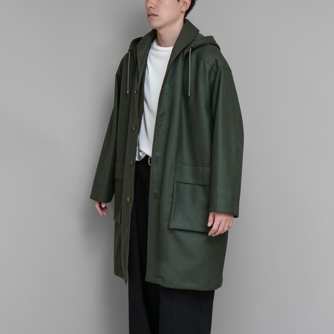 AURALEE / Light Melton Hooded Liner Coat
