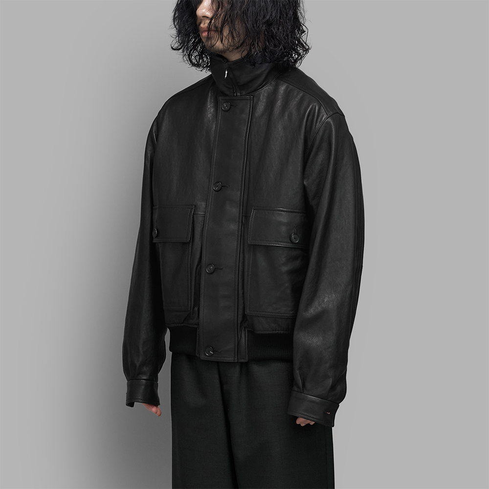 AURALEE TEXTURED LAMB LEATHER BLOUSONレザー AURALEE / Textured Lamb Leather Blouson | twelve