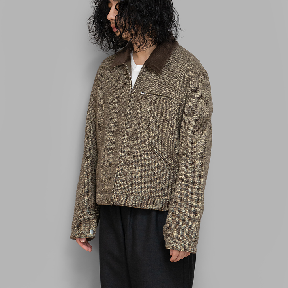 AURALEE / Homespun Tweed Zip Blouson | twelve