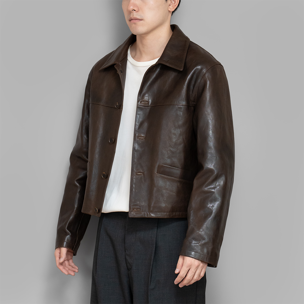 ジャケット・アウター AURALEE 25AW HEAVY LAMB LEATHER BLOUSON HEAVY LAMB LEATHER BLOUSON - AURALEE Official Website