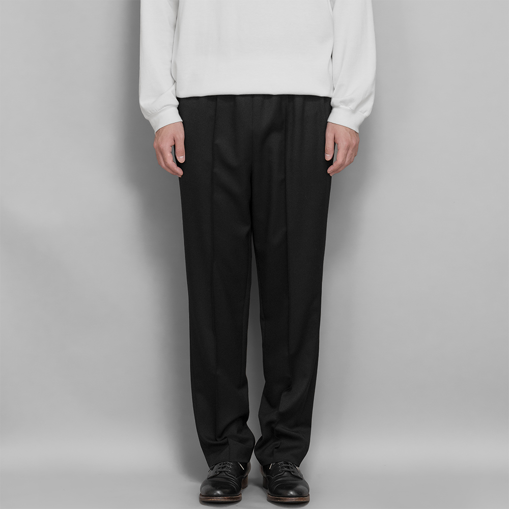 POSTELEGANT / Wool Twill Easy Trousers (Black)