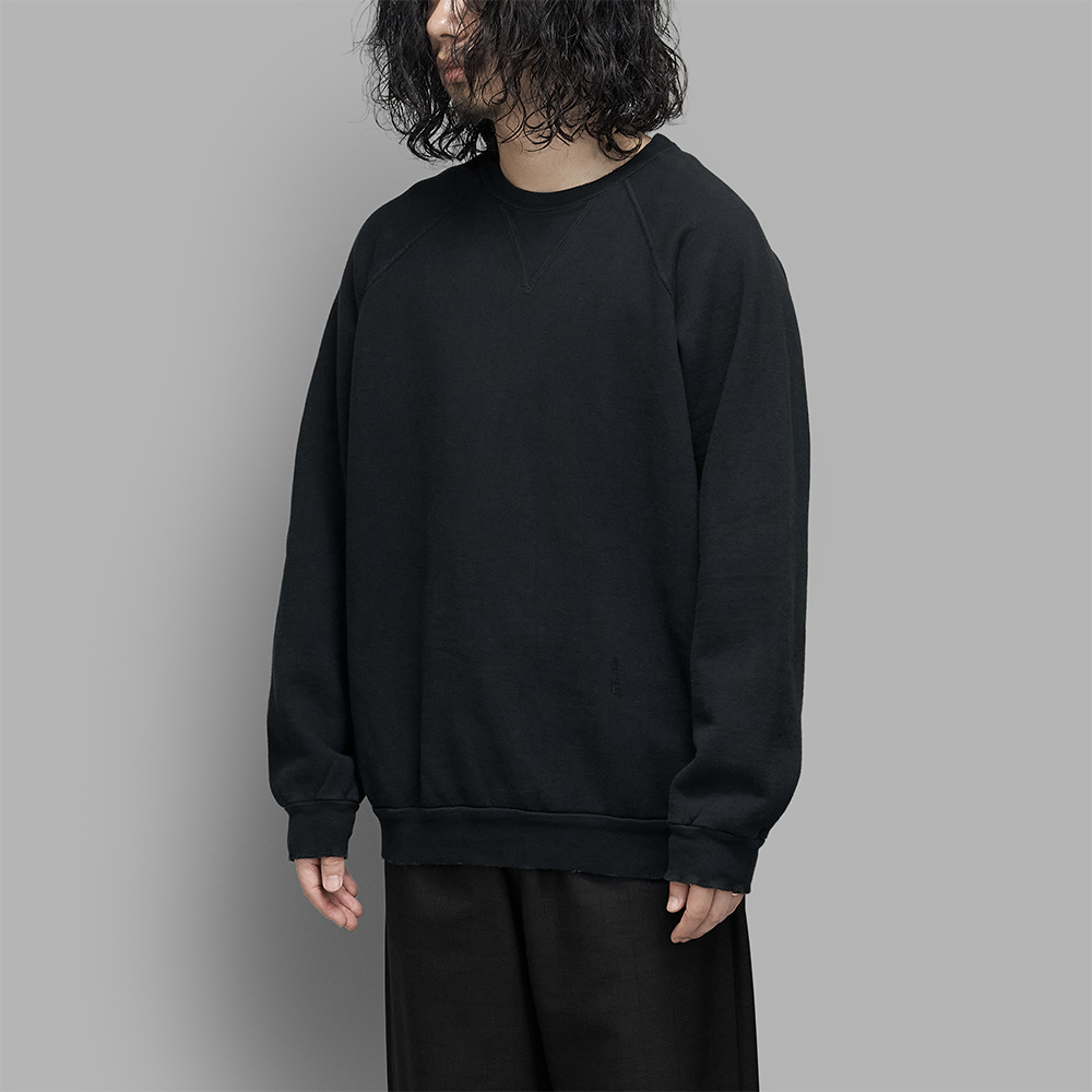 A.PRESSE / Vintage Double V Sweatshirt (Black)